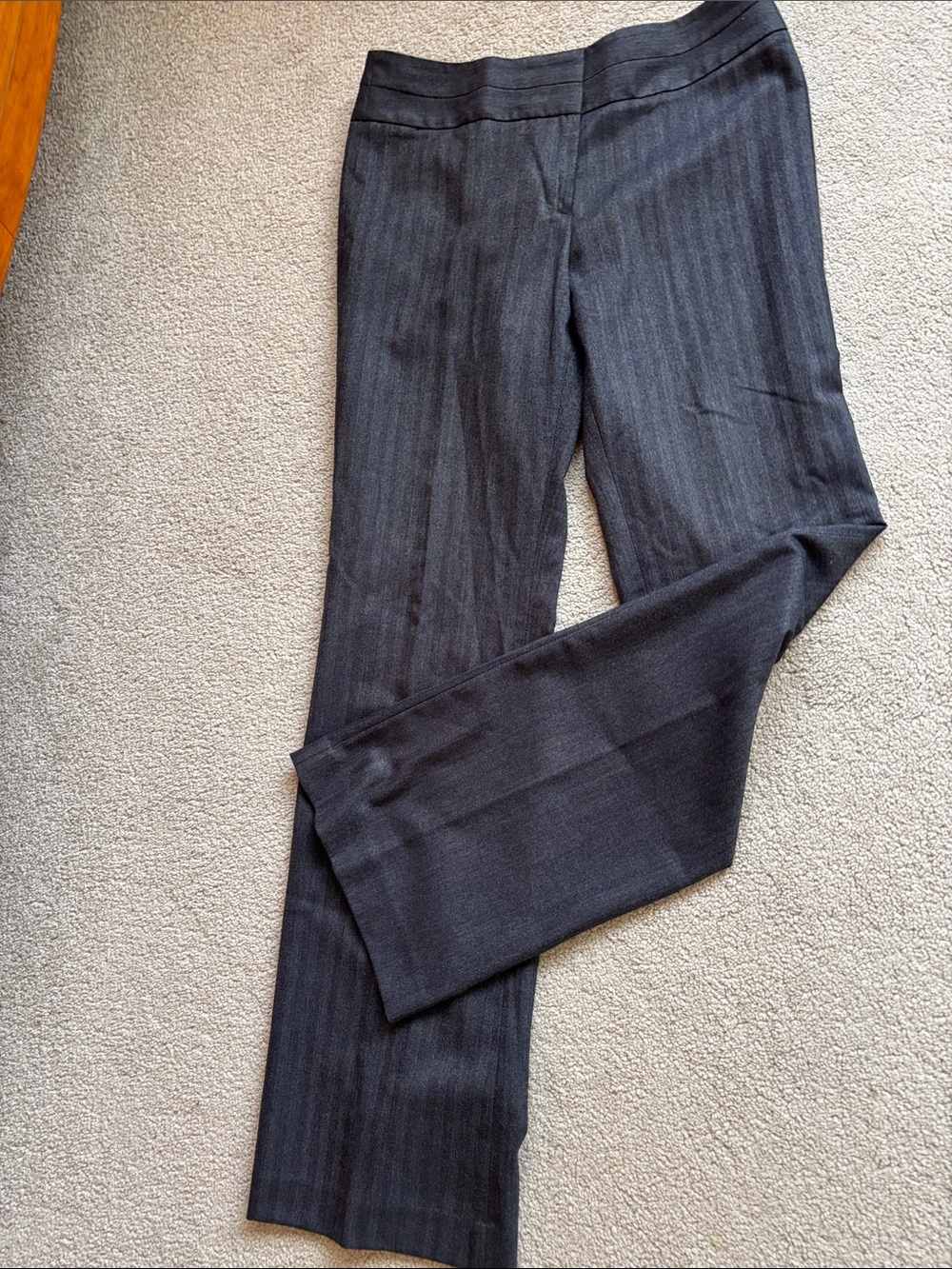 LOFT Women's Charcoal Pinstripe Dress Pants